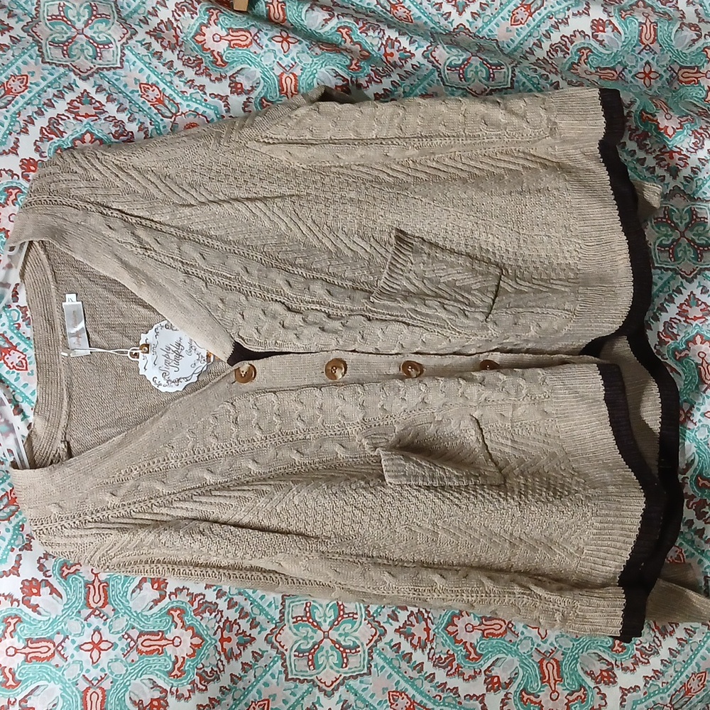 NWT Simply Couture Cozy Oversized Knitted Cardigan, Size M - Picture 10 of 11